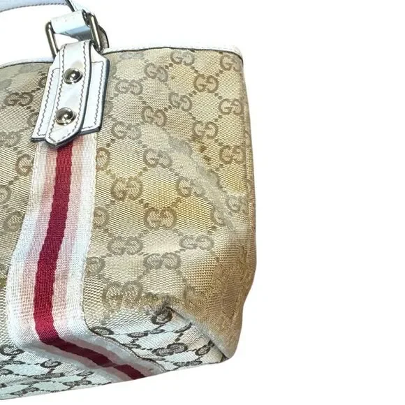 GUCCI GG Beige Canvas Jolicouer Mini Tote Bag With Starfish Charm - Picture 7 of 13